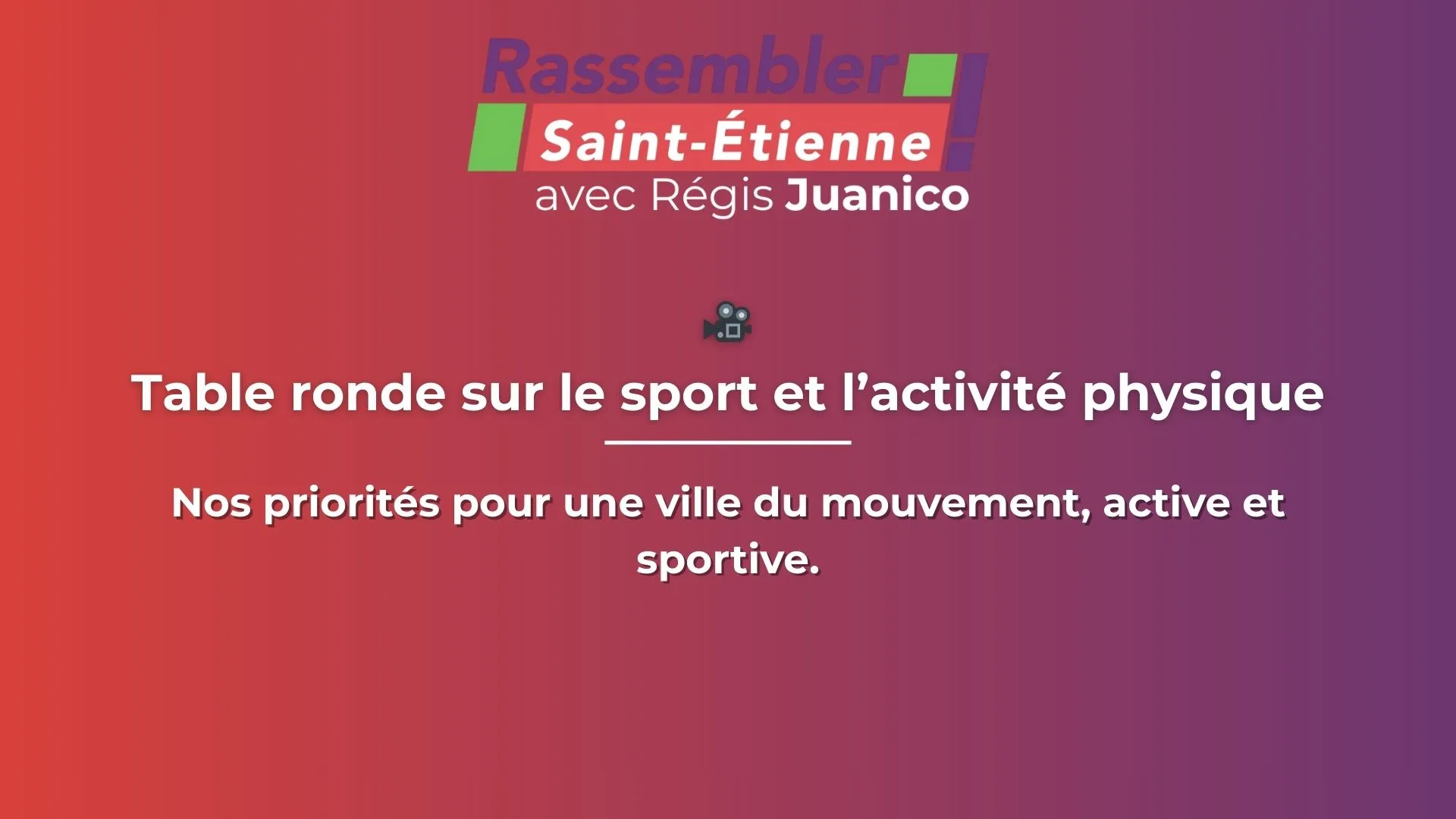 Réunion publique sur le sport et l’activité physique